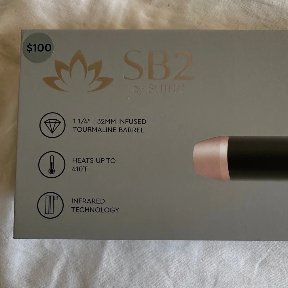 SB2 Sutra Clipless Curling Iron with Heat Protector Glove - NEW - Picture 3 of 7